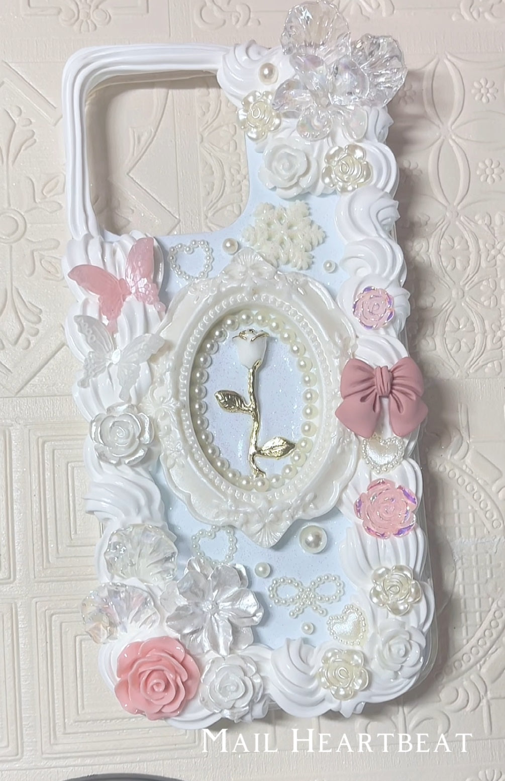 Mail Heartbeat Coquette Princess Handmade Phone iPhone Case