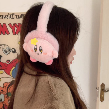 Cute Pink Star Cartoon Warm Winter Earmuffs