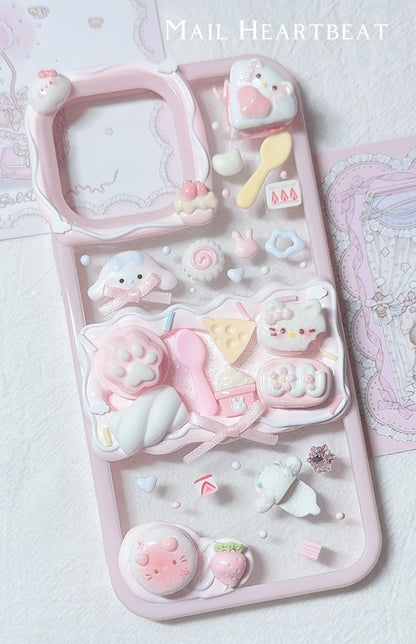 Mail Heartbeat Cute Cartoon Kitty Cat Handmade Phone iPhone Case