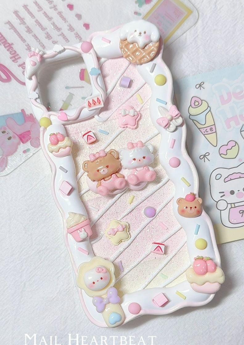 Mail Heartbeat Cute Cartoon Kitty Cat Handmade Phone iPhone Case