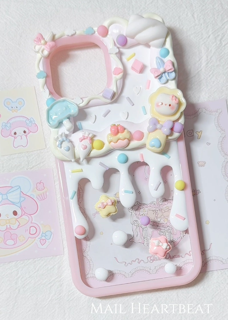 Mail Heartbeat Cute Cartoon Kitty Cat Handmade Phone iPhone Case