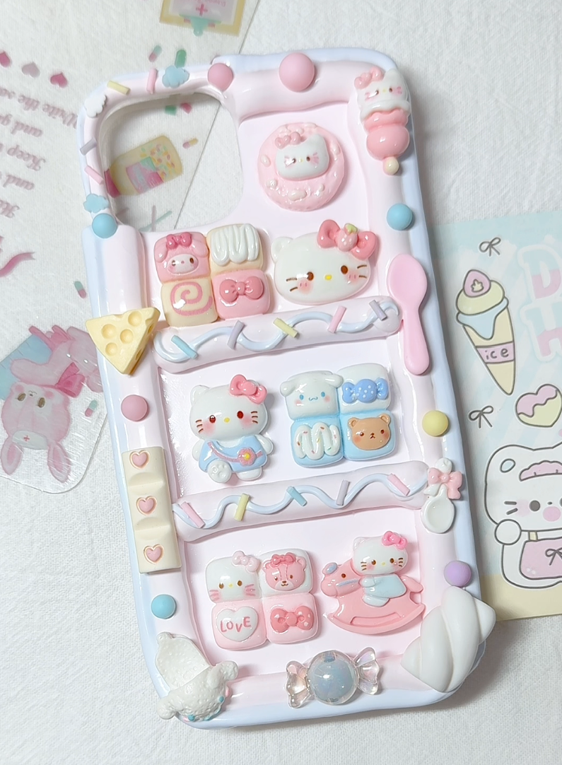 Mail Heartbeat Cute Cartoon Kitty Cat Handmade Phone iPhone Case