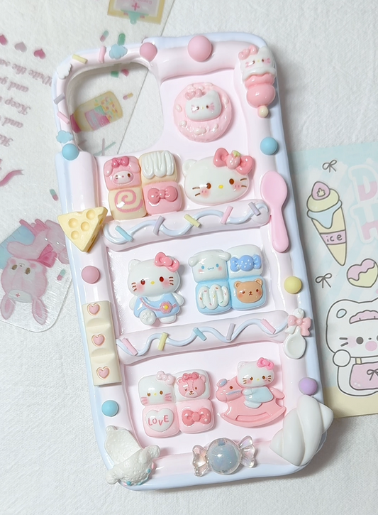 Mail Heartbeat Cute Cartoon Kitty Cat Handmade Phone iPhone Case