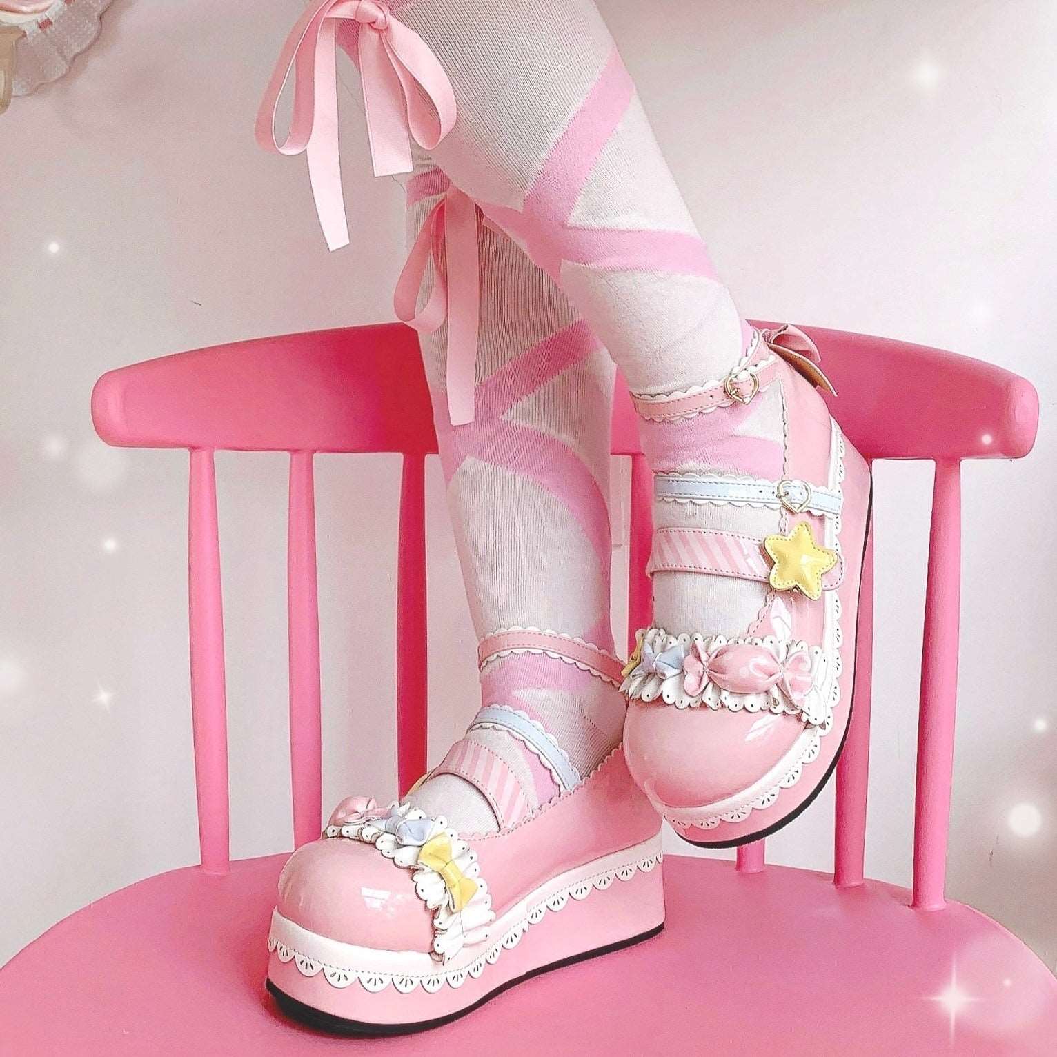 Candy Girl Star EGL High Heels Mary Jane Shoes