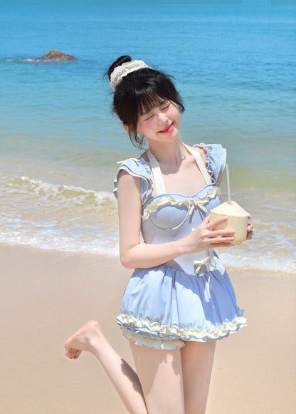 Chichi Sea Salt Blue Onepiece Swimsuit