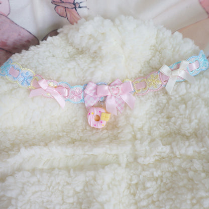 Candy Fairy Sweet Donut Star Colorful Blue Pink Yellow Lolita Collar Necklace Choker