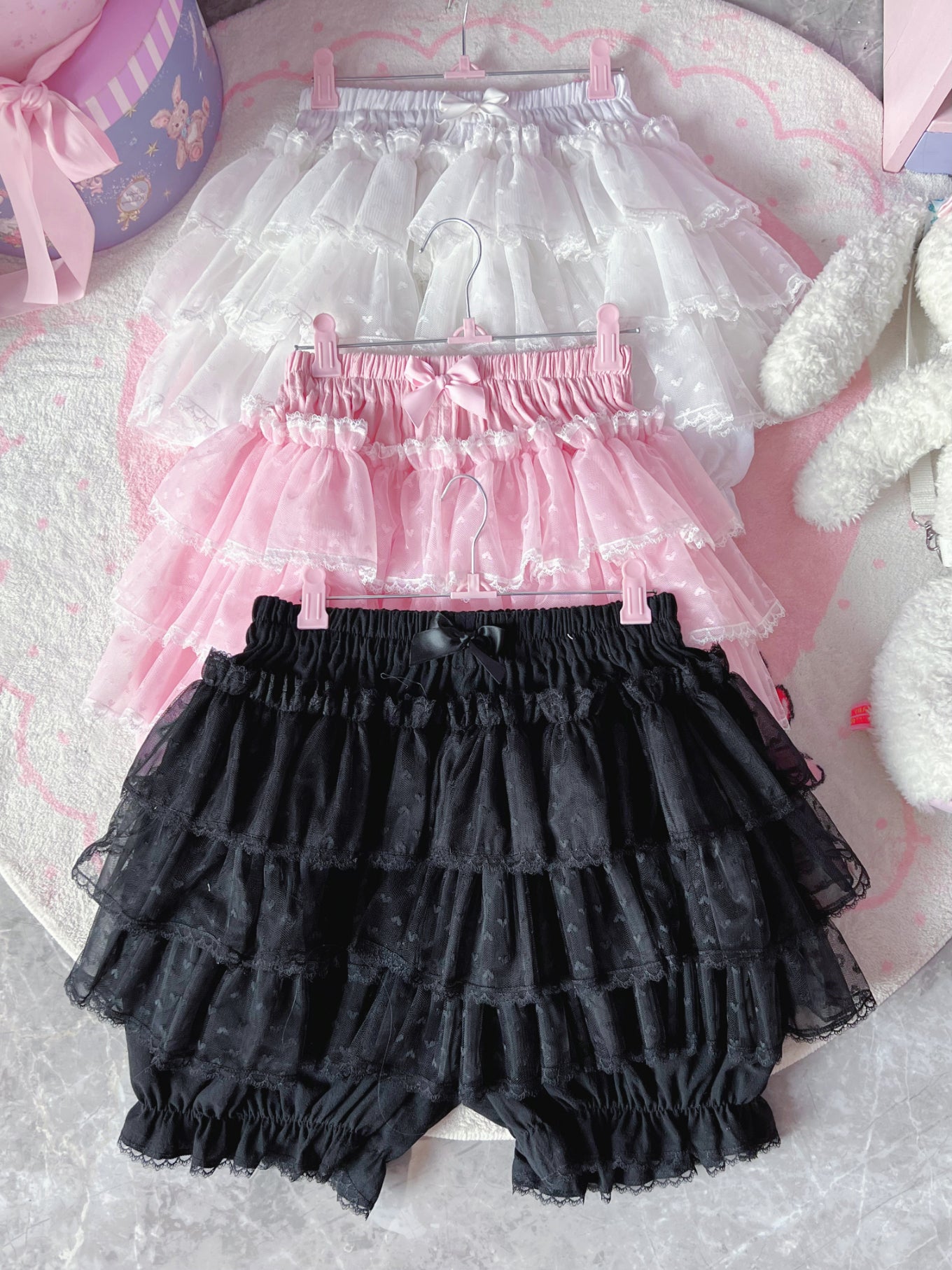 Plus Size EGL Ruffle Puffy Fake Cake Skirt Pumpkin Bloomers Shorts