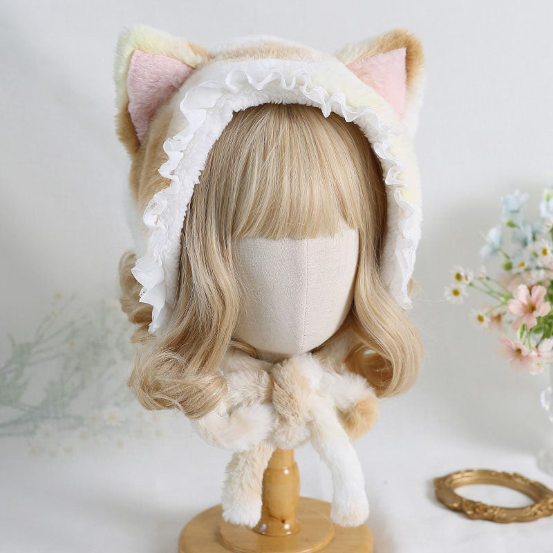 Lolita Cat Ears Cute Velvet Plush Winter Hairband Headband