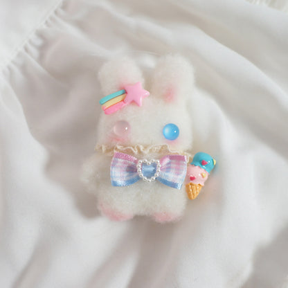 Candy Fairy Lolita Cute Rabbit Bunny Handmade Brooch Hairpin Hair Clip Hair Accessories Pins