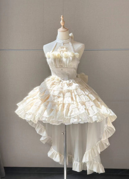 Flying Diary Miss Universe Cream & Black Lolita Dress