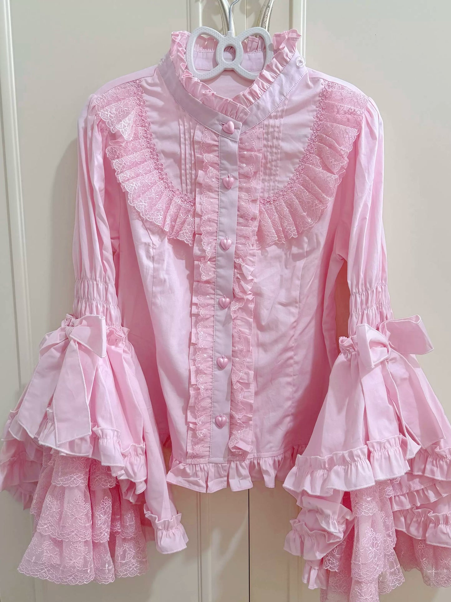 Twilight Lolita Plus Size Doll Collar Long Bell Sleeve Blouse Shirt