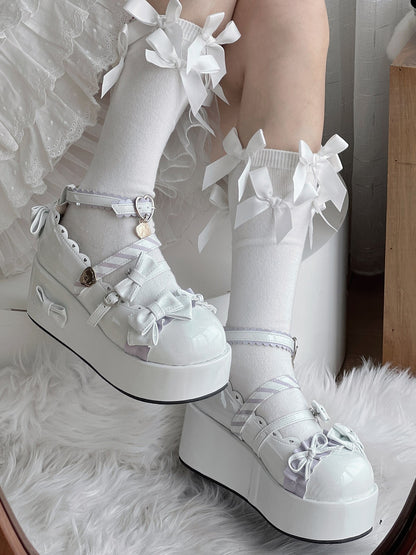 Mikko Milk Cake Cheese Mango Story Bow Lolita Shoes