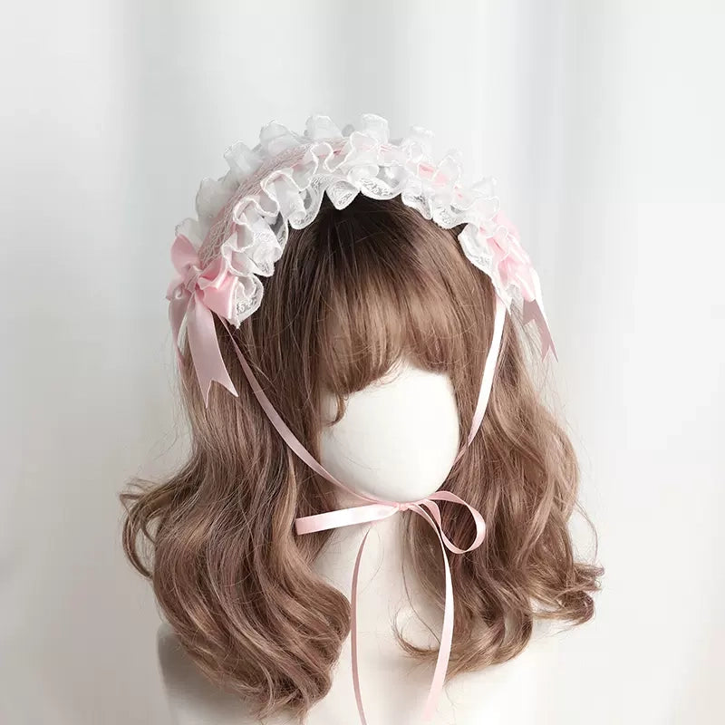 Lolita Lace Cat Ears Bow Hairband Hair Accessories