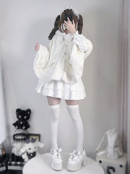 Virtual Paradise Jirai Kei Rabbit Ears White Black Jacket