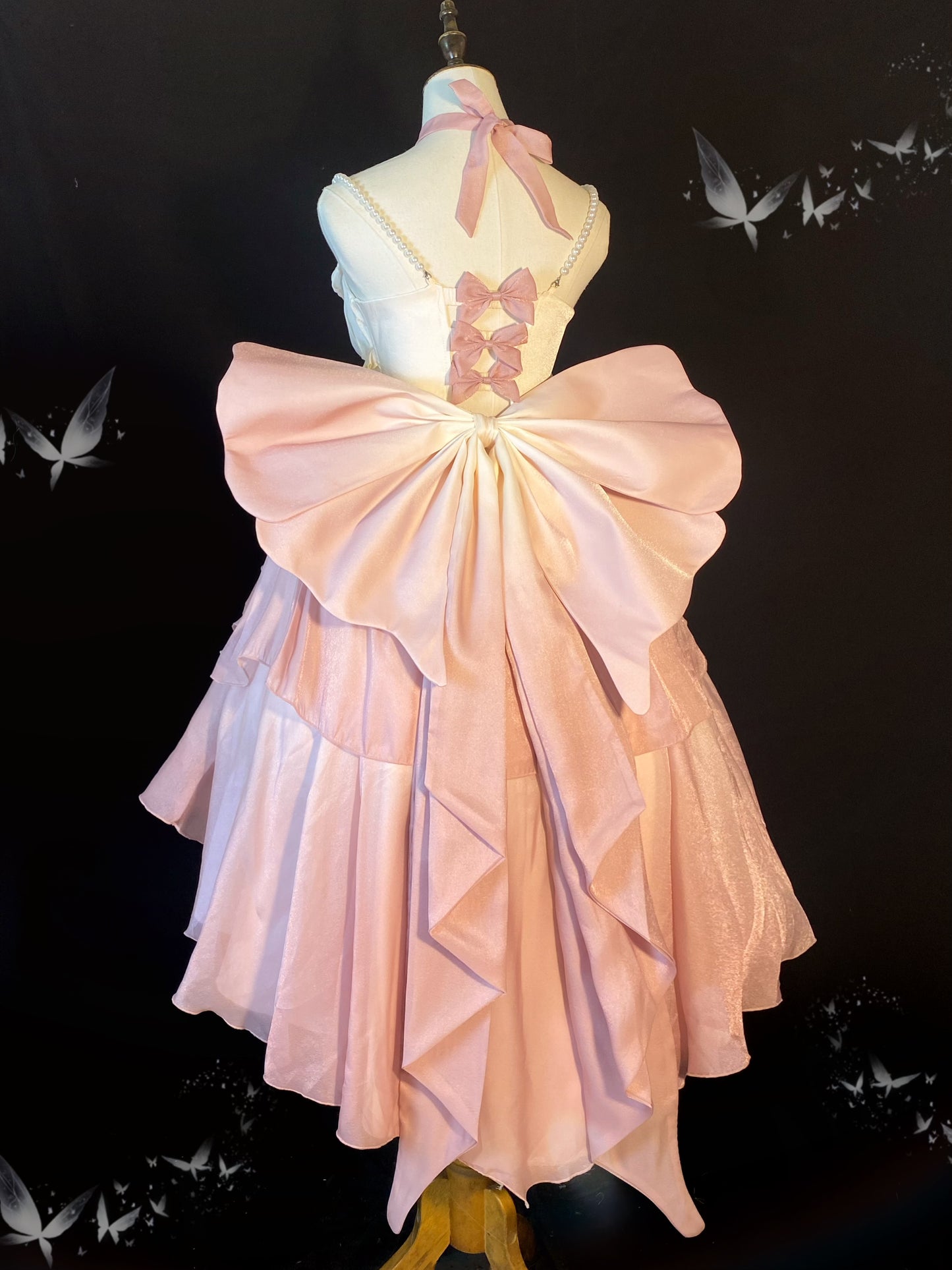 Elsa Lolita Love Goddess PInk Blue Gradient Rose Fairy Prom Dress