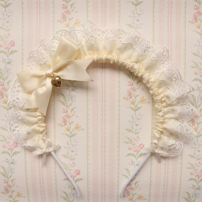 Creamy Bubbles Macaron Maid Lolita Lace Hairband Headband