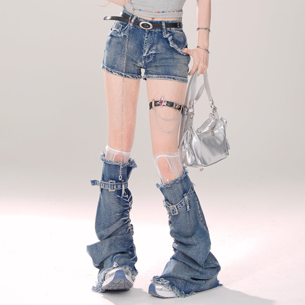 Young Eyes Konno Denim Shorts & Leg Warmers