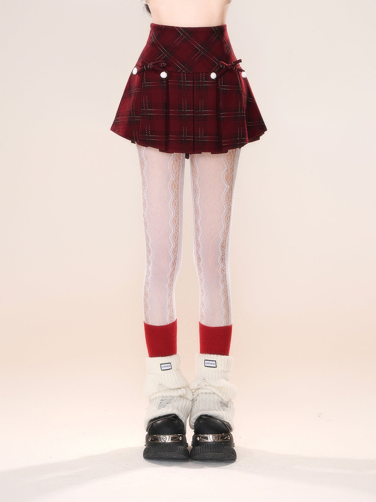 Young Eyes Annual Plaid Red Brown Blue Black Mini Skirt