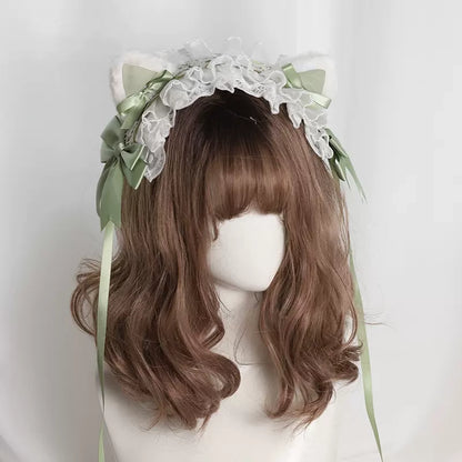 Lolita Lace Cat Ears Bow Hairband Hair Accessories