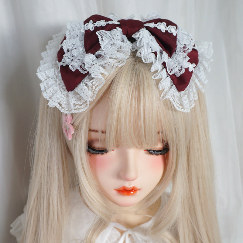 Candy Fairy Lolita Big Bow Lace Handmade Hair Accessories