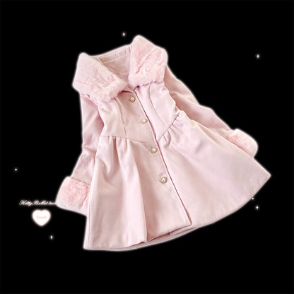 Kitten Bullet Confession Poem White Pink Black Blue Coat Dress Overcoat