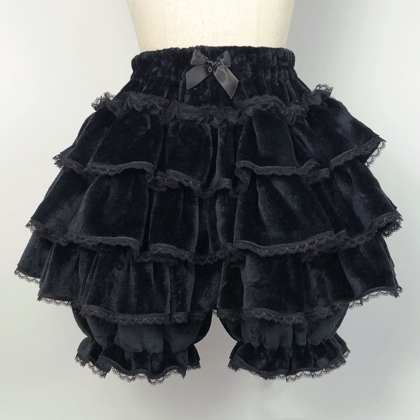 Plus Size Bow Autumn Winter Lace Plush EGL Bloomers Shorts