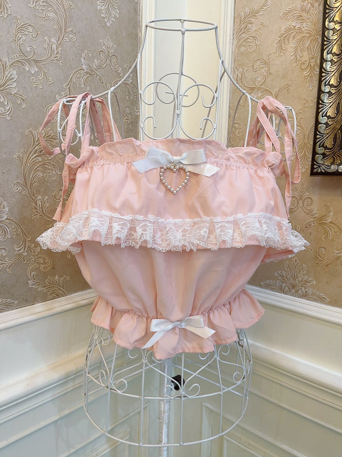 Sweetheart Princess Pink Blue Lace Cute Sweet Camisole Top