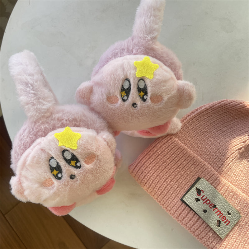 Cute Pink Star Cartoon Warm Winter Earmuffs