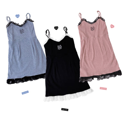 Kitten Bullet Sweet Dream Blue Black Pink Black Mini Dress & Long Dress