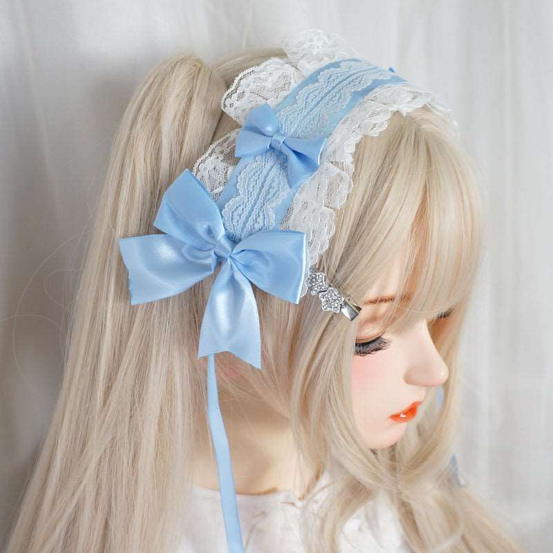 Candy Fairy Lolita Lace Sweet Bow Handmade Hairband Accessories