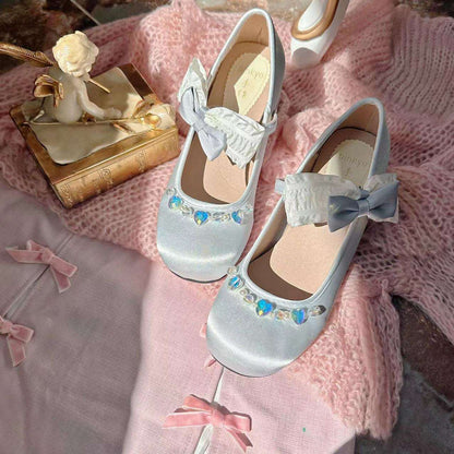 Coquette Fairy Princess Pastel Light Pink Mary Jane Shoes