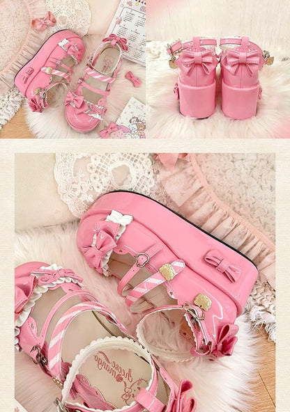 Mikko Milk Cake Cheese Mango Story Bow Lolita Shoes