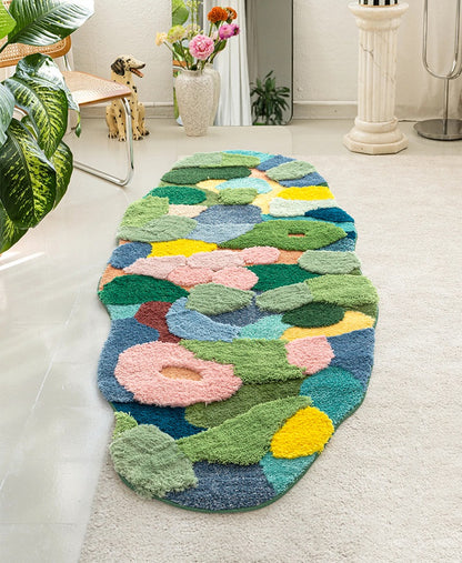 River Forest Valley Flower Nature Soft Mat Moss Rugs Carpets Decor