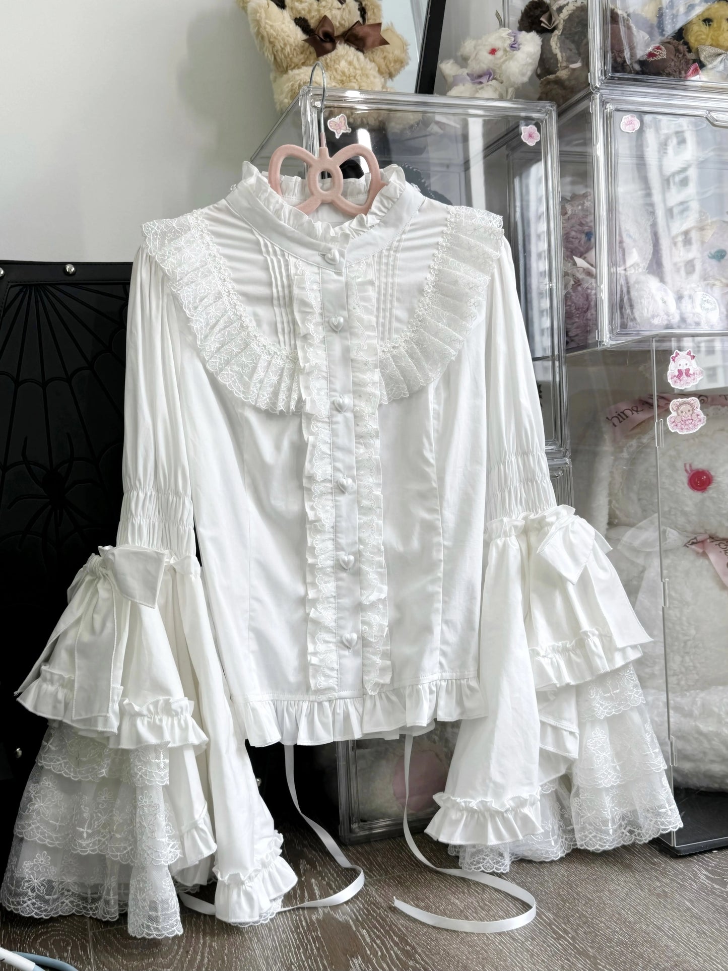 Twilight Lolita Plus Size Doll Collar Long Bell Sleeve Blouse Shirt