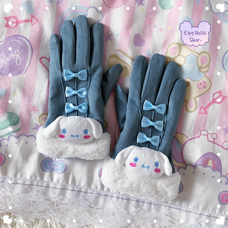 Purple Devil Melody Cinnamon Dog Winter Gloves