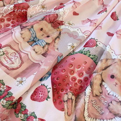 Polaris Lolita Pink Rabbit Strawberry Strap Dress