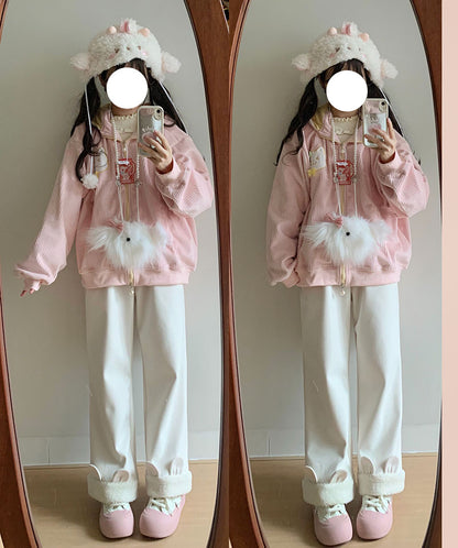 Rabbit Ears Autumn Loose Casual Pants