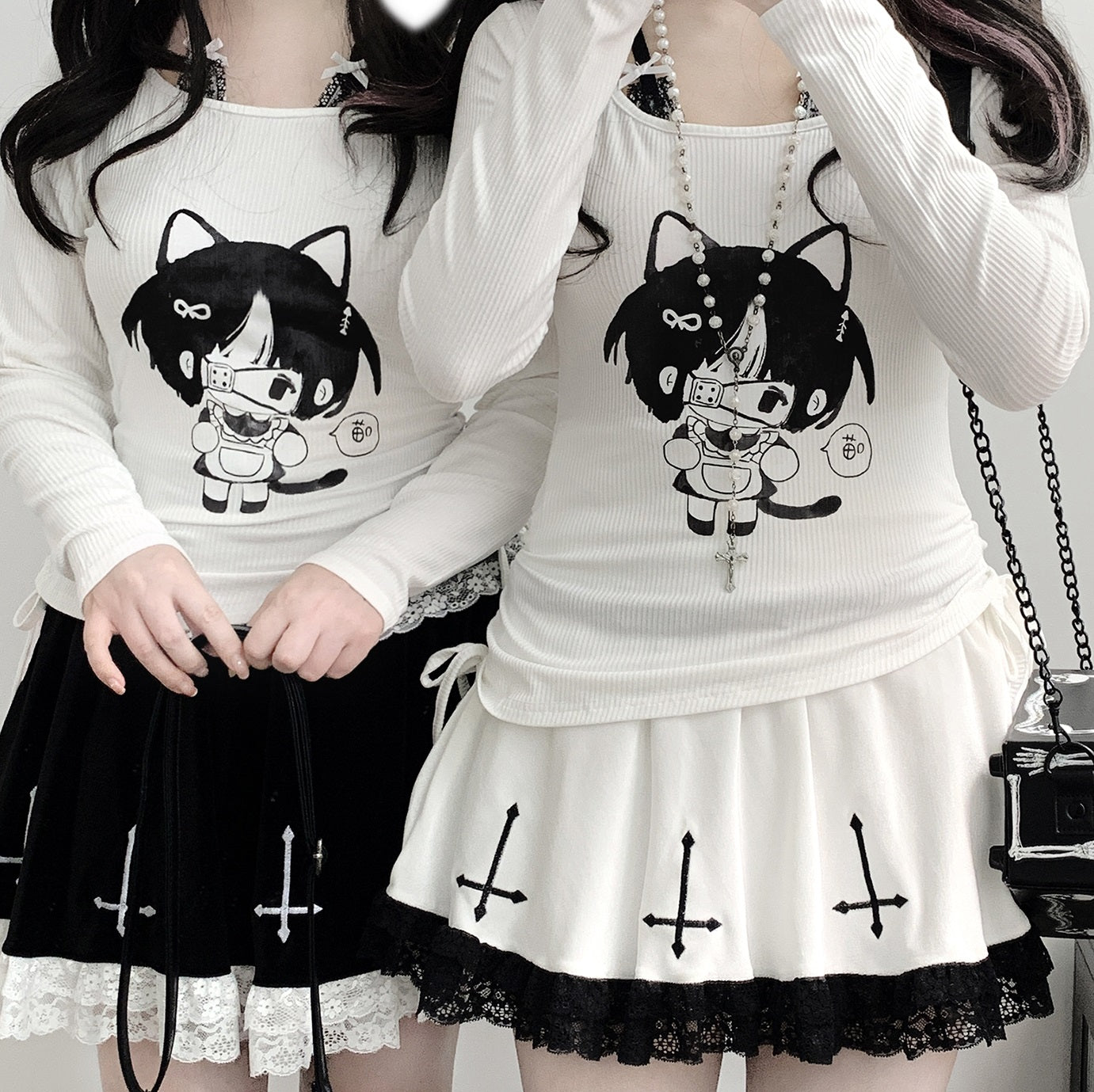 Kitten Bullet Chuunibyou Cat Girl White Shirt Top