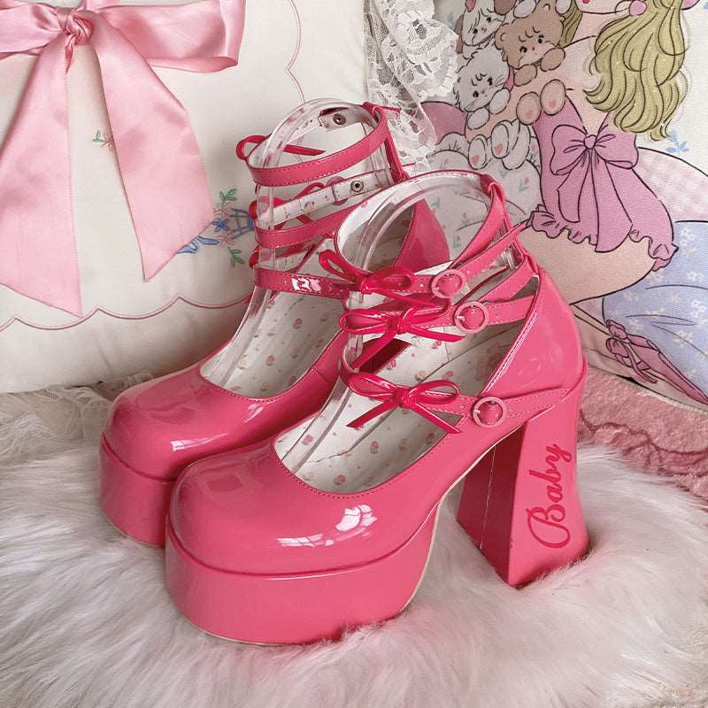 Baby Bow EGL Platform High Heels Shoes