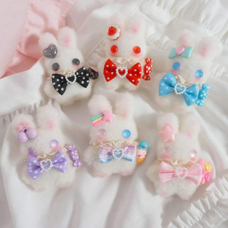 Candy Fairy Lolita Cute Rabbit Bunny Handmade Brooch Hairpin Hair Clip Hair Accessories Pins