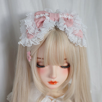 Candy Fairy Lolita Big Bow Lace Handmade Hair Accessories