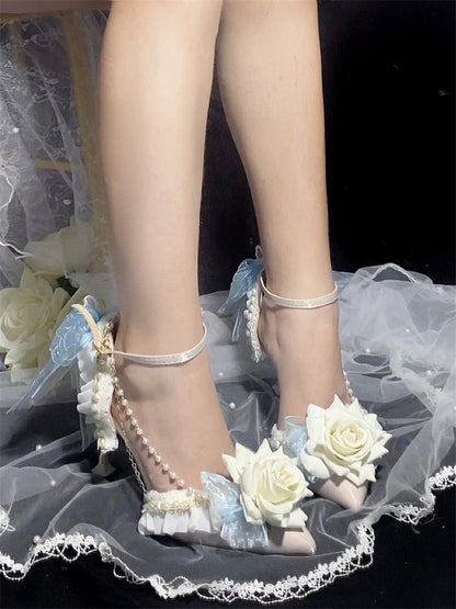 Dream Dwelling Rose Courtesy Elf Fairy Princess Fantasy Original Lolita High Heels Shoes