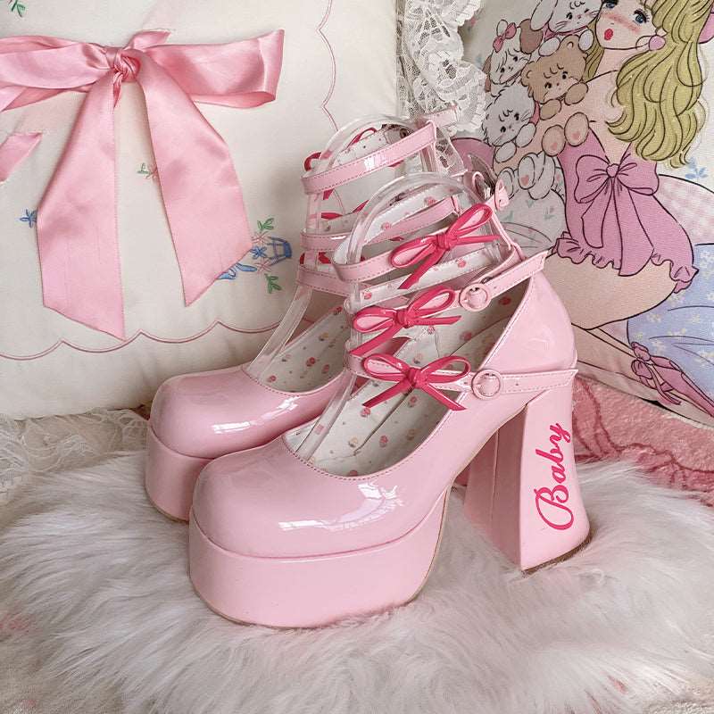 Baby Bow EGL Platform High Heels Shoes