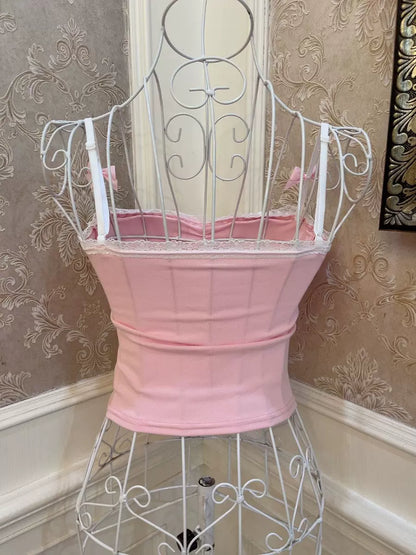 Sweetheart Princess Pearl Pink Camisole Top