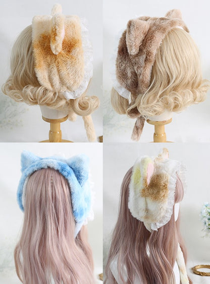 Lolita Cat Ears Cute Velvet Plush Winter Hairband Headband