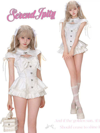 Serendipity Cupid Doll System White Top & Skirt Two Piece Set