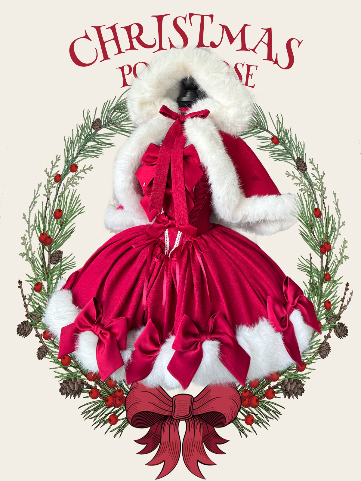 Poshepose Christmas Dance Series Red Lolita Dress