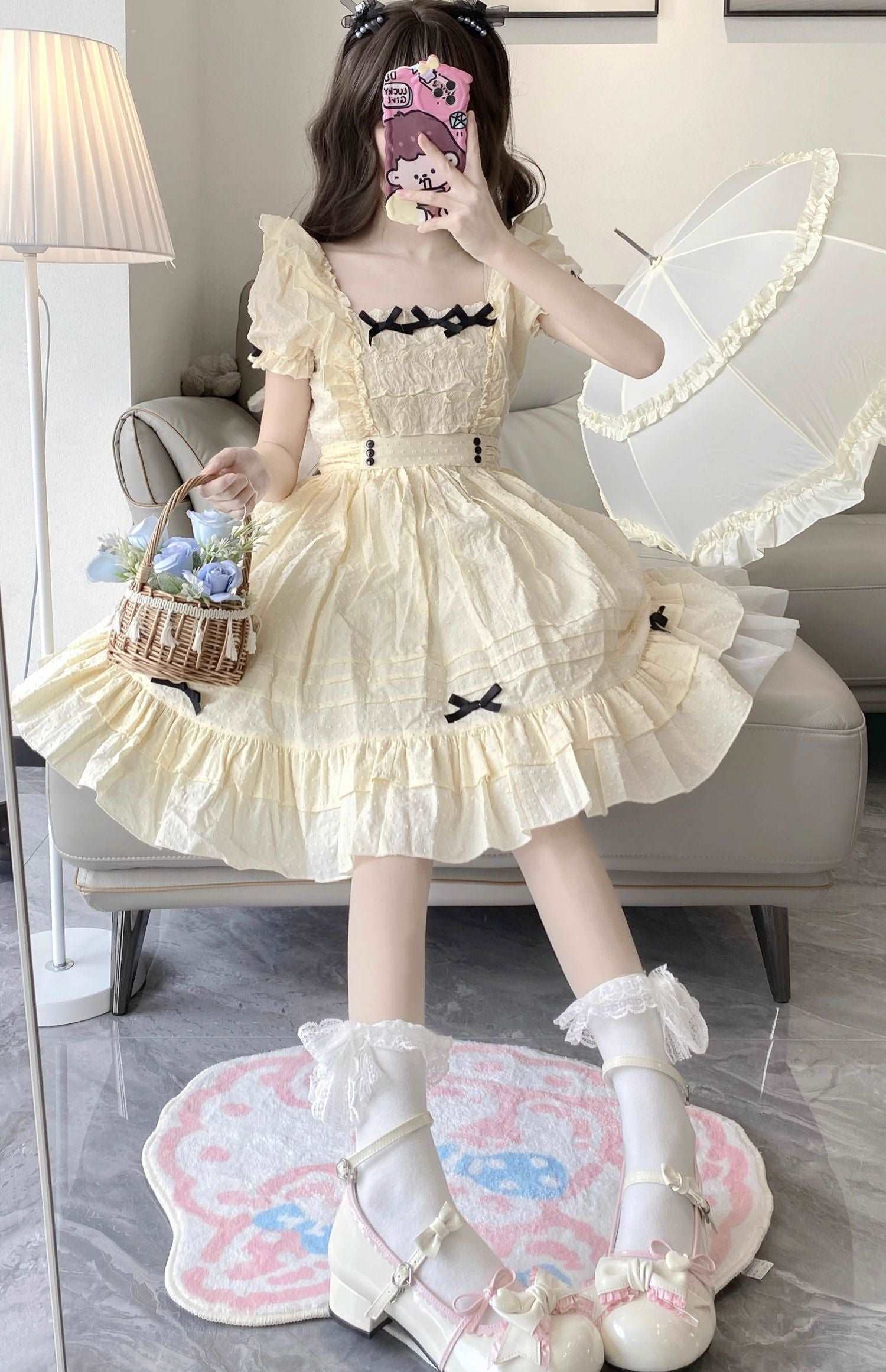 Biscuit Cookie Lolita Milk Party Low Heels Mary Jane Shoes