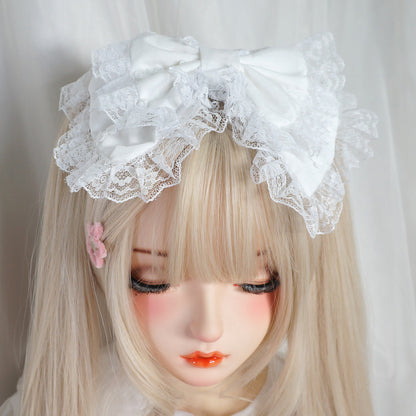 Candy Fairy Lolita Big Bow Lace Handmade Hair Accessories