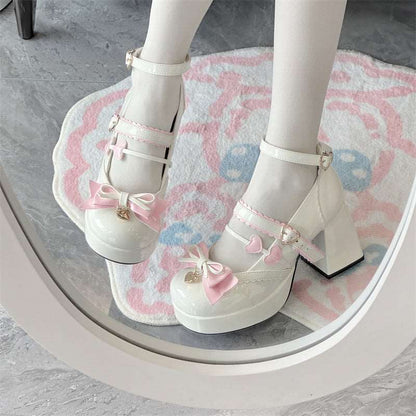 Cookie Sauce Lolita Sweet Love Height Heels Mary Jane Shoes